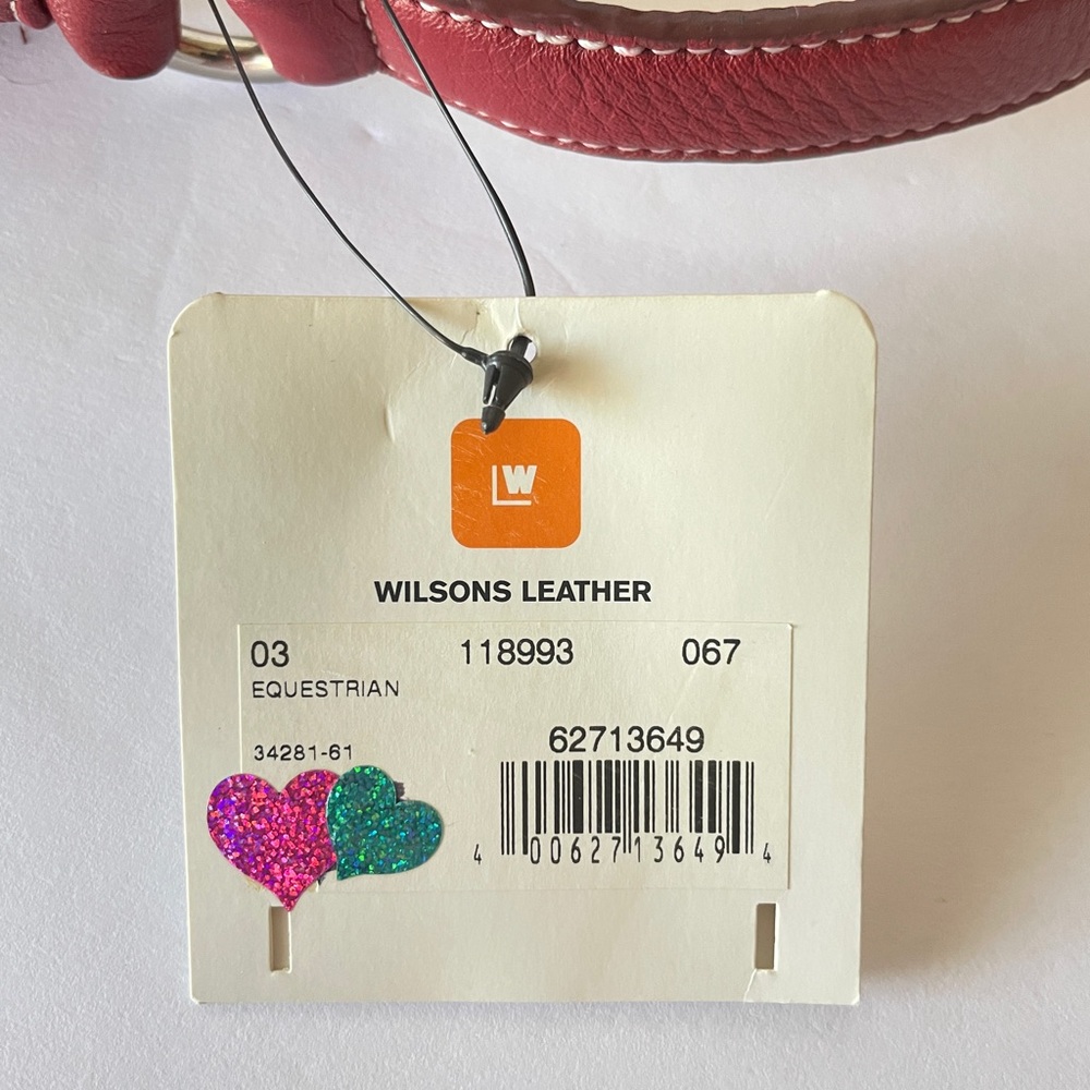 NWT Wilson’s Leather Equestrian Classic Hobo Hardware Red Leather Shoulder Bag - Picture 6 of 10